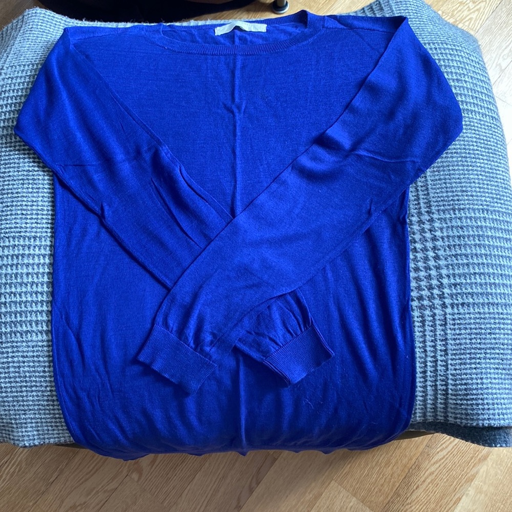 Zara Crew Neck Silk Cotton Sweater